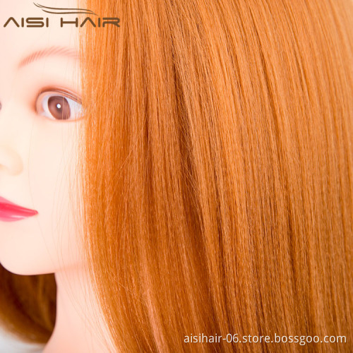 Direct Price Customizable Synthetic Hair Training Mannequin Head For Hairdressing School